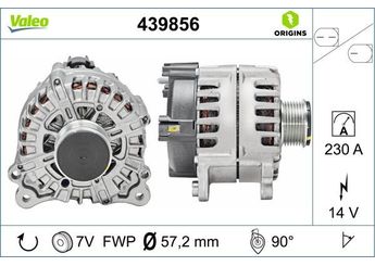Alternatör  VALEO 439856  95860312100 958 603 121 00 95860312101 958 603 121 01 3H903023K 03H903023K 3H903023KX 03H903023KX