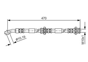Fren Hortumu Ön Sağ veya Sol BOSCH 1 987 481 149  1987481149 1 987 481 149 462105F007 46210 5F007 462105F010 46210 5F010