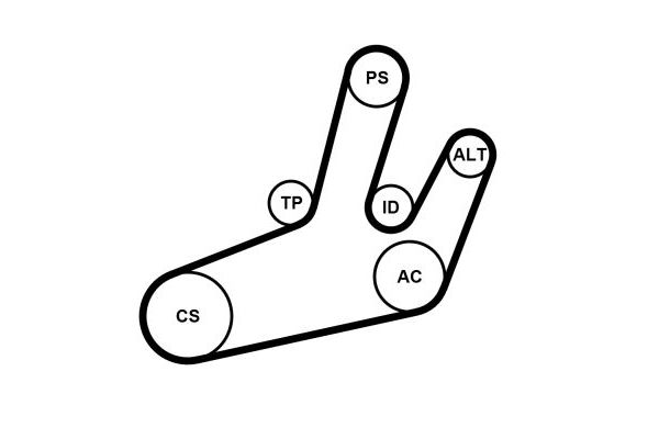 Vantilatör Kayış Seti  CONTINENTAL 6PK1780K1