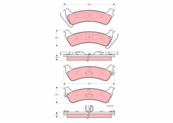 Fren Disk Balata Arka TRW GDB4124  GDB4124 K04796344 4796344 04796344 4883717AA 04883717AA