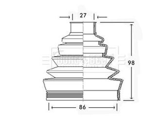 Aks Körüğü Ön İç Sağ veya Sol SWAG 70 91 4909  46429633S 46429633 46429633S1 46429633 S1 60812755 60812755S1 60812755 S1