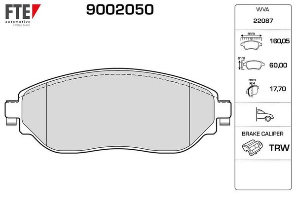 Fren Disk Balata Ön Nissan Primastar P.Van (11.2021->)  FTE 9002050