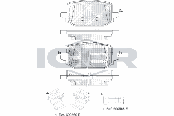 Fren Disk Balata Arka Nissan Qashqai (J12)(03.2021->)  RENAULT ORJINAL 440604785R