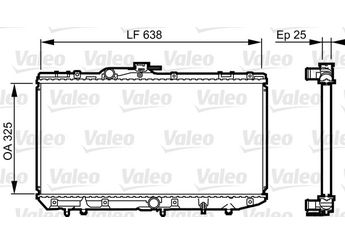 Su Radyatörü  VALEO 731688  A0995003603 1640011681 16400-11681 164001B020 16400-1B020 1640055070 16400-55070 1640055080 16400-55080