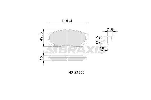 Fren Disk Balata Ön Daihatsu Move (L9...)(1999->2002)  BRAXIS AB0250