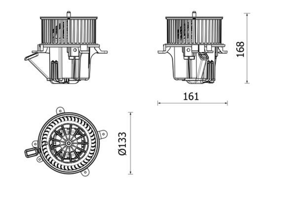 Kalorifer Motoru  MAHLE AB 282 000P