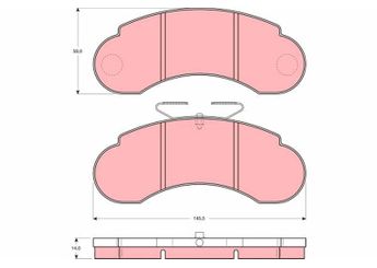 Fren Disk Balata Ön TRW GDB1114  6014217720 6314200320 A6014217720 601 421 77 20 631 420 03 20 A 601 421 77 20 A6314200320 A 631 420 03 20
