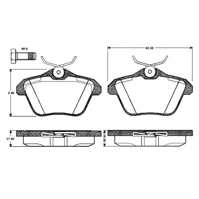 Fren Disk Balata Arka Alfa Romeo 166 (1998->)  BOSCH 0 986 TB2 276