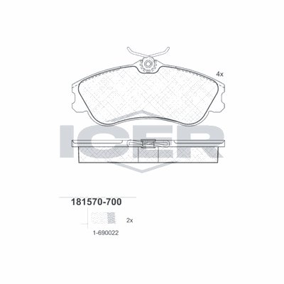 Fren Disk Balata Ön Citroen Xsara Picasso (10.1999->)  KALE BALATA 23346 193 24 ANS KD13
