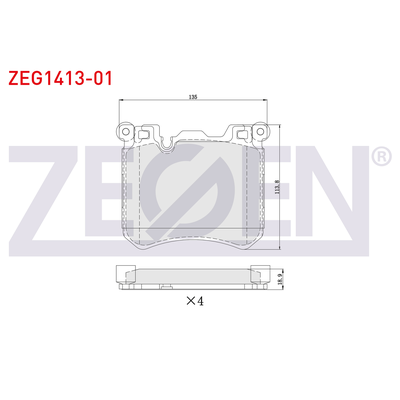 Fren Disk Balata Ön BMW X6 M Serisi (E71)(2009->)  ZEGEN ZEG1413-01