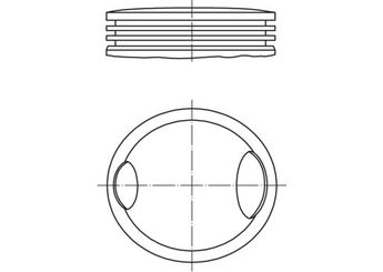 Piston (82.51MM-STD)  MAHLE 033 12 00  78107065AC 078107065AC 78107099S 078107099S 78107103AC 078107103AC 078 107 065 A C 078 107 099 S 078 107 103 A C