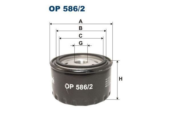 Yağ Filtresi  Renault R 5 (B/C40)(1985->)  FILTRON OP 586/2