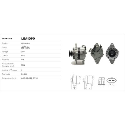 Alternatör  LUCAS ELEKTRIK LEA1090