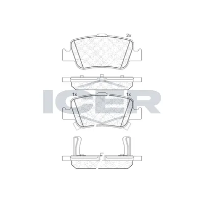 Fren Disk Balata Arka Toyota Corolla (E18)(06.2013->)  ICER 181870