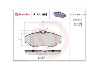 Fren Disk Balata Ön MAGNETI MARELLI 363700444008  RTC4519 SFP100580 SFP100590 SFP500120 SFP500150 SFP000210 SFP100460 SFP100480 STC1880 STC3195 STC3685