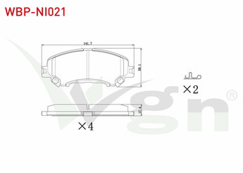 Fren Disk Balata Ön WGN WBP-NI021  D10604EA0A D10604CA0A D1M604BA0A D10604BA0A 410601596R 410604EA0A D1060-4BA0A D1060-4EA0A