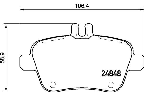 Fren Disk Balata Arka Infiniti QX30 (04.2016->)  BREMBO P 50 135