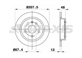 Fren Disk Ayna Arka Sağ ve Sol BRAXIS AE0370  569127 13502198