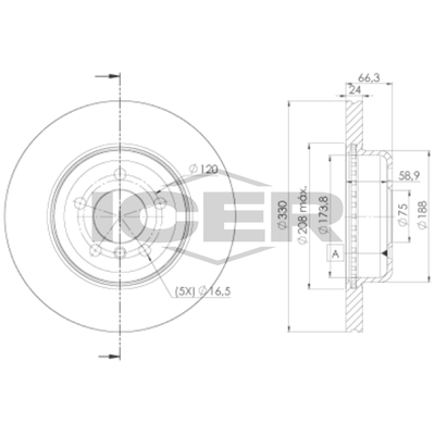 Fren Disk Ayna Ön Sağ ve Sol BRAXIS AE1402