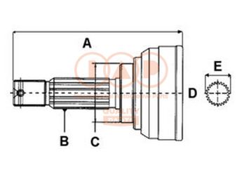 Aks Kafası Ön Dış Sağ veya Sol MGA 70621  4410251K90000 4710021 4711022 93194659 93194660 4410151K90000 47 10 021 47 11 022 857100 8 57 100