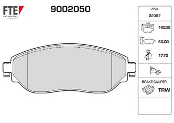 Fren Disk Balata Ön FTE 9002050  410607229R 6000620046 6000620616 4106000Q1H 41060-00Q1H 4106000Q2F 41060-00Q2F 4106000Q2L 41060-00Q2L 410601073R 41060-1073R 410608638R 41060-8638R 4106000Q3F 1681994880 4423332 4423587 95518304 95518893 95527599 410604868R 410609161R 8660004058 8660004558
