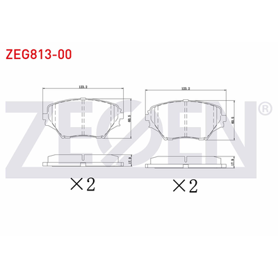 Fren Disk Balata Ön Toyota RAV4 (A2)(2000->)  ZEGEN ZEG813-00