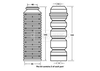 Amortisör Darbe Takozu Arka Sağ veya Sol DOGRU 4037  6U0512131C 6U0512131CS1 6U0513423 6U0513423S1