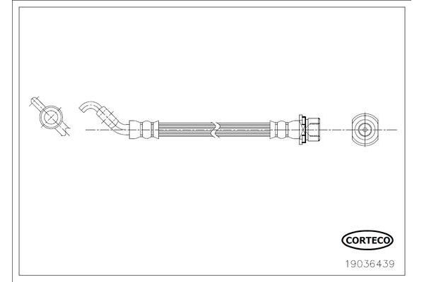 Fren Hortumu Arka Sağ veya Sol Toyota Auris (E15)(10.2006->)  FROW 551.1112.033