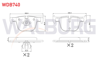 Fren Disk Balata Arka WALBURG WDB740  