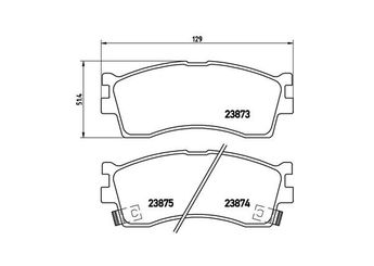 Fren Disk Balata Ön MAGNETI MARELLI 363700430016  K2FC2628Z K2N13328Z 0K2N13328Z K2N13328ZA 0K2N13328ZA K9B63328Z 0K9B63328Z K9D03328Z 0K9D03328Z 58115FDB00 58115FDC00 OK2N13328ZA