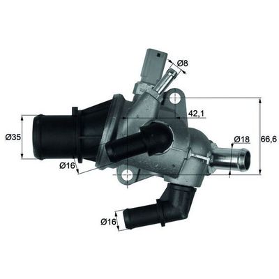Termostat Gövdesi  MAHLE TI 158 83