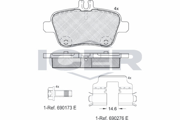 Fren Disk Balata Arka Infiniti QX30 (04.2016->)  AYD 60275C