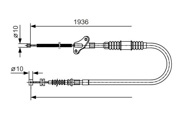 El Fren Teli Arka Sağ Opel Frontera A (1992->)  BOSCH 1 987 482 110