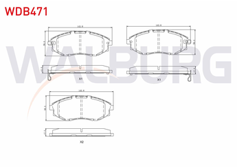 Fren Disk Balata Ön WALBURG WDB471  