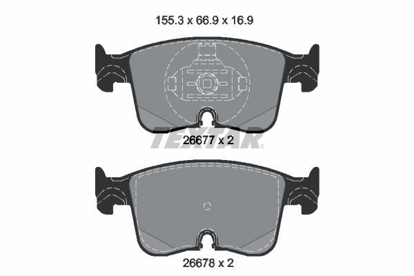 Fren Disk Balata Ön Volkswagen Caddy (SBB/SBJ)(09.2020->)  TEXTAR 2667701