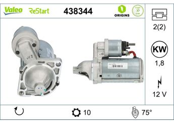 Marş Dinamosu  VALEO 438344  51810307 51916170 1616323380 5802FR 5802-FR 55226844 1726350 B55111000BA B551-11000-BA BS5111000BA BS51-11000-BA 1202266 1202508 95522317 95522393 95511895 95520341