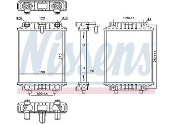 Su Radyatörü  NISSENS 60372  1300289 5C0121212 5Q0121253H