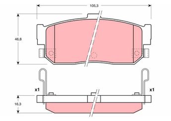 Fren Disk Balata Arka TRW GDB3181  440600N690 4406031U90 4406031U92 440606E390 44060-6E390 44060-0N690 4406075C90 44060-75C90 4406061J90 44060-61J90 AY060NS019 AY060-NS019 AY060NS013 AY060-NS013 4406061J92 44060-61J92 44060-31U92 44060-31U90 4406073C91 44060-73C91