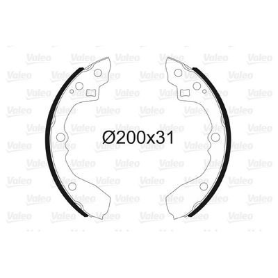Fren Pabuçlu Balata Arka Kia Rio (BC)(2000->)  VALEO 564178