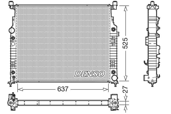 Su Radyatörü  Mercedes R -Serisi (BM 251)(09.2005->)  DENSO DRM17056