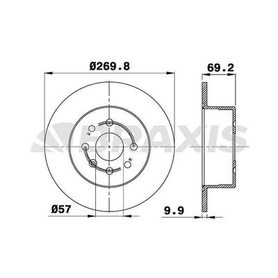 Fren Disk Ayna Arka Sağ ve Sol BRAXIS AE0321