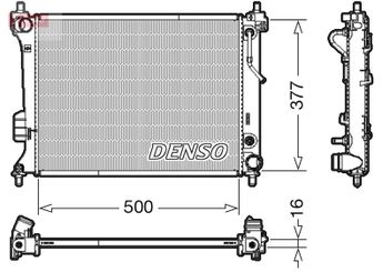 Su Radyatörü  DENSO DRM41013  DRM41013 253101J050