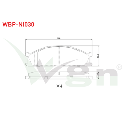 Fren Disk Balata Ön WGN WBP-NI030