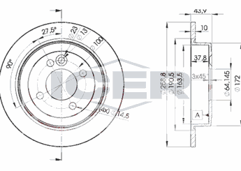 Fren Disk Ayna Arka Sağ ve Sol MAGNETI MARELLI 360704036600  34216774987