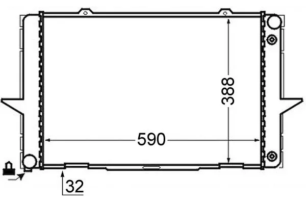 Su Radyatörü  Volvo S70 Sedan (12.1996->)  MAHLE CR 762 000S