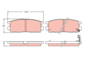 Fren Disk Balata Arka TRW GDB2452  8970352660 8970392690 8970392691 97039269