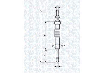 Isıtma Bujisi  MAGNETI MARELLI 060900280606  7700100635 77 00 100 635 7700 100 635 8200423227 82 00 423 227 8200787721 82 00 787 721 9900F8Q01 09900-F8Q01