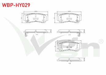 Fren Disk Balata Arka WGN WBP-HY029  