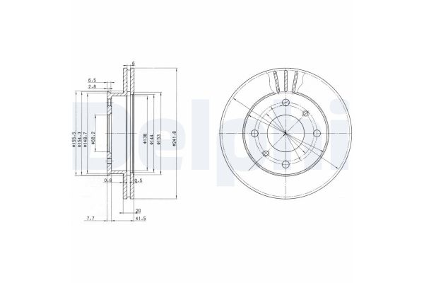 Fren Disk Ayna Ön Sağ ve Sol Nissan Primera 4 Kapı/ Traveller [SW] (P10/W10)(1989->)  DELPHI BG2632