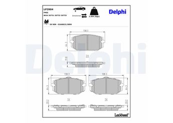 Fren Disk Balata Ön DELPHI LP3904  LP3904 58101R2A10 58101N9A00